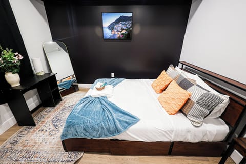 Wake up refreshed in this comfortable, well-appointed bedroom.

