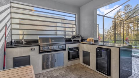 Fully Equipped Outdoor Kitchen with BBQ Grill