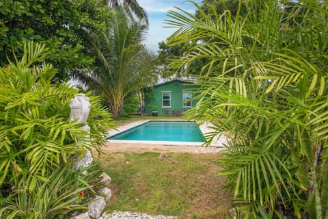 View of the pool from the canal.  