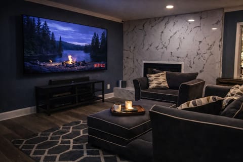 Living Room with 85in TV