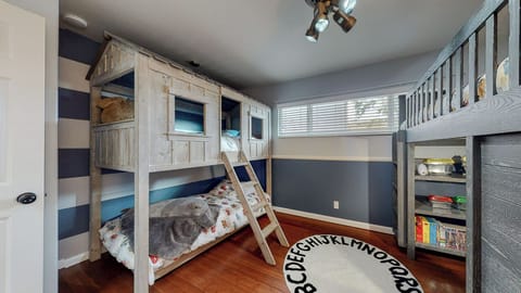 Children's bedroom designed for comfort and play.