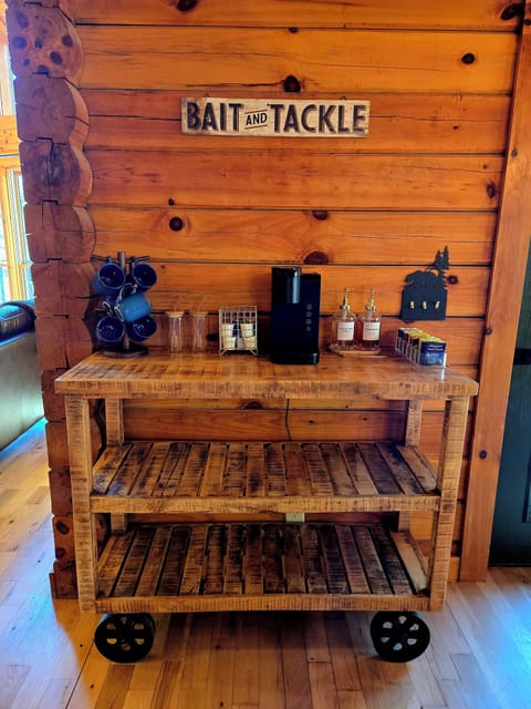 Coffee and tea bar area.