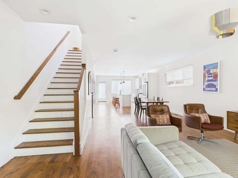 Open-concept layout that flows seamlessly from living to dining — perfect for family gatherings or group stays.