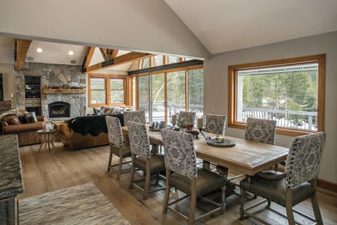 Generous dining for eight