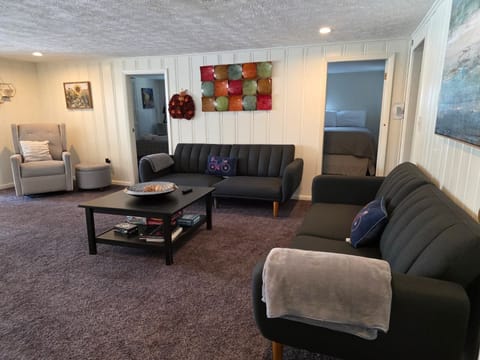 Sink into the plush sofa and enjoy a cozy evening  perfect for movie nights, reading, or simply relaxing after a long day of exploring.