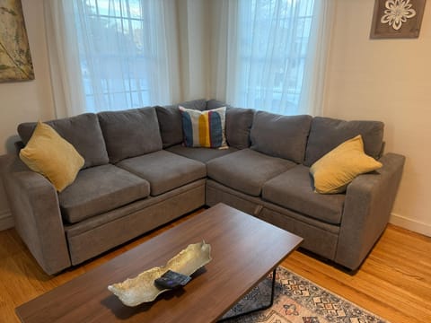 Relax in a bright, modern living room designed for comfort and style.