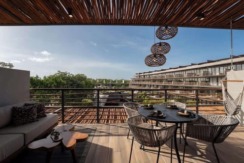 Private Terrace with Outdoor Dining Table, Sofa & Hammock
