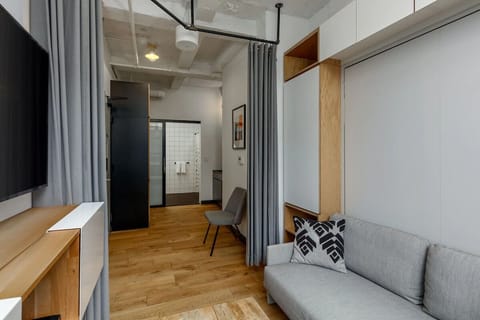 Settle into a cozy lounge after a full city day.