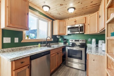 Stainless steel appliances.