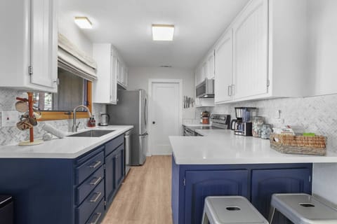 Remodelled and fully stocked kitchen