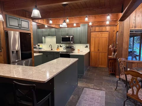 Fully-Stocked Kitchen for home cooked meals.