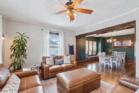 Open concept living and dining room