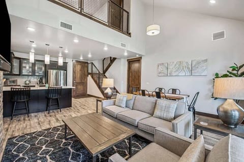 Living area next to kitchen