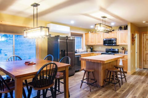 Dining table and island