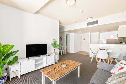 Bright living room with modern furnishings