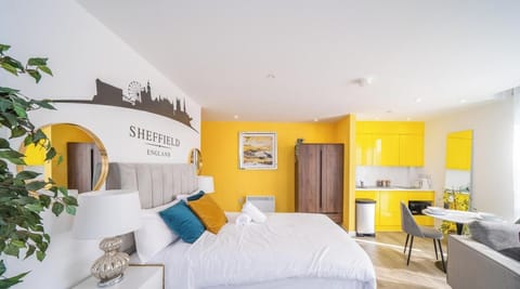 Bedroom & Lounge at Avo Apartments Short Lets & Serviced Accommodation