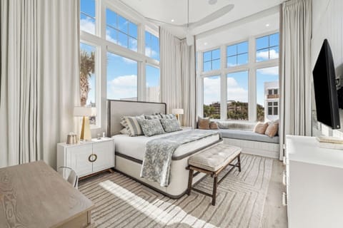 Wake up to sunlit views in a serene king retreat.