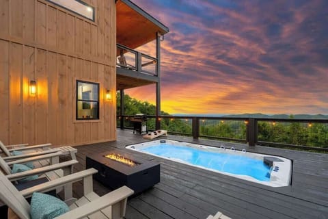 The perfect spot to chill, soak, and watch the Smokies put on a sunset show.