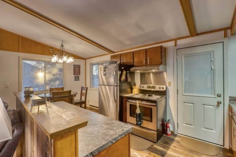Kitchen looking towards dining area. 