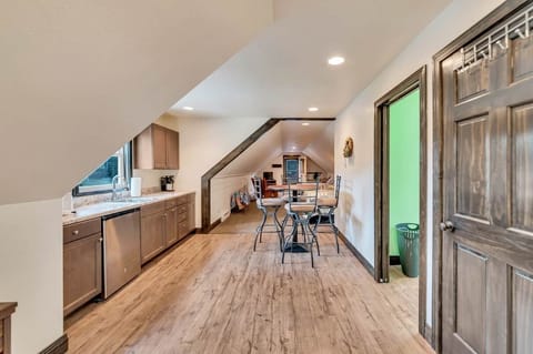 Garage apartment with kitchenette - access from garage or upper level of house 