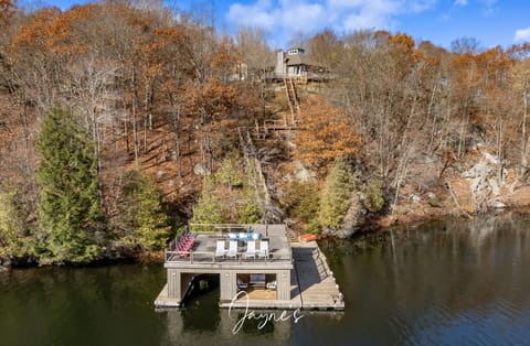 Secluded lakeside dock perfect for fishing and relaxing