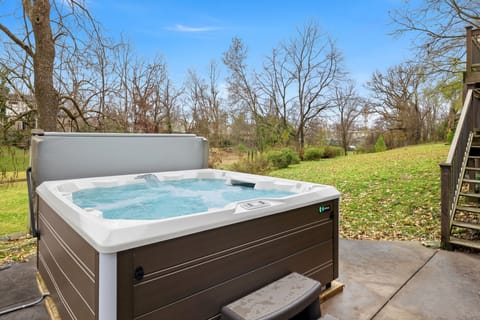 Hot tub spa on back patio!