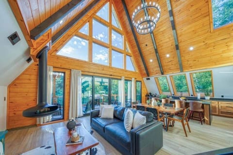 Relax by the modern fireplace with a glass of wine or enjoy cozy nights with your favorite movie.