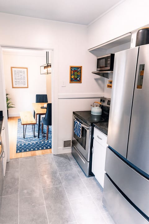 The stove-top tea kettle is always ready for you