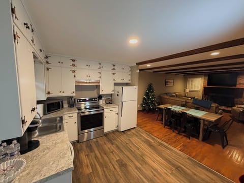 Open kitchen and living area