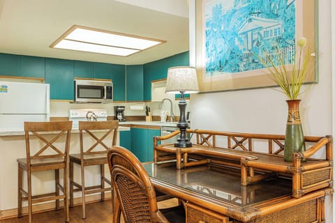 Living room includes a workspace for added convenience