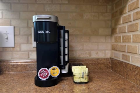 Enjoy the Keurig for coffee with Splenda or creamer!