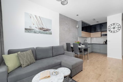 Open-plan living and dining space with natural light