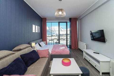 The living space has everything you need for comfort.