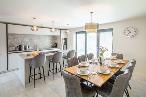 Ground floor: The kitchen and dining area in the open-plan living space