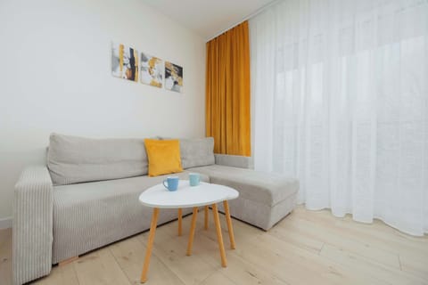 Relax in the stylish living room with a comfortable sofa and modern decor.