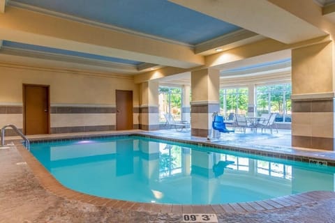 Unwind with a refreshing dip in the serene indoor pool.