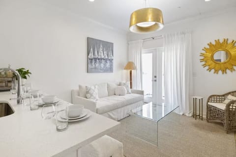 Bright living space perfect for unwinding after a beach day.