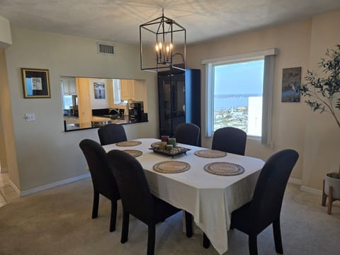Dining room table with seating for 6.