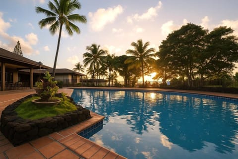 Soak in the tropical vibe with a peaceful swim under palm trees and golden sunsets.