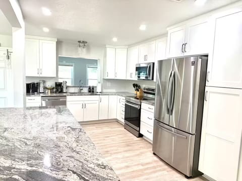 Fully stocked kitchen