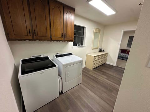 Keep it fresh—laundry facilities at your fingertips.”