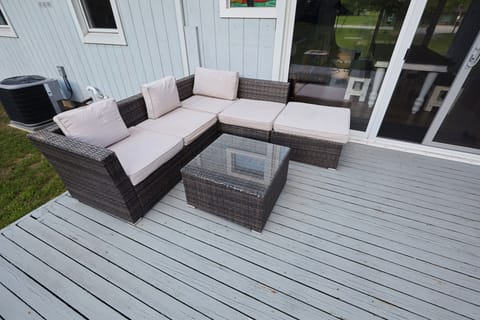 Backyard patio - sliding doors off of the dining area. 
