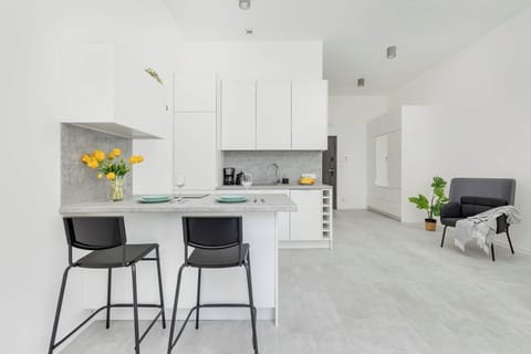 The fully equipped kitchenette includes everything you need for a home-cooked meal.