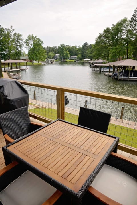 Bach porch with view of the water