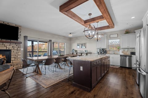 The main level living area is open for entertaining and family togetherness