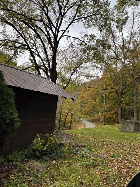 Once you enter the gate you will see a couple small buildings, rock walls and wild flowers along the driveway.