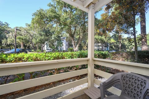 Private patio with garden view