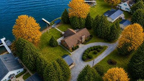 Aerial view of main house