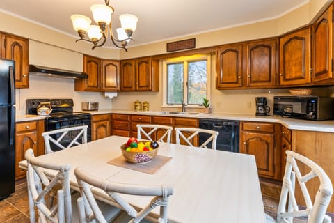 Additional seating in the large kitchen in the main house
