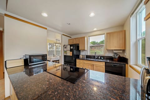 Fully equipped kitchen open to the living room